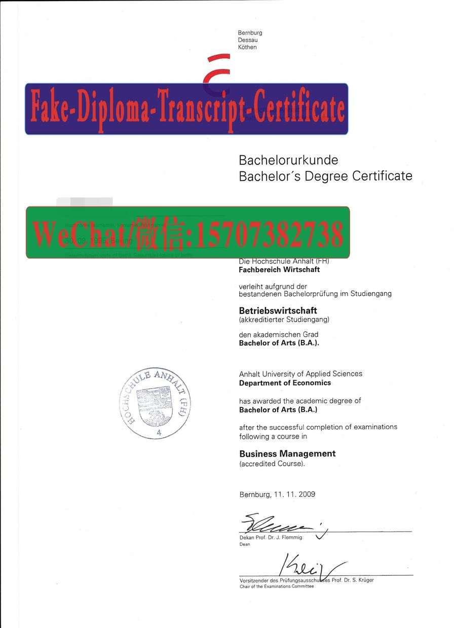 Order Fakes Anhalt University of Applied Sciences Diploma