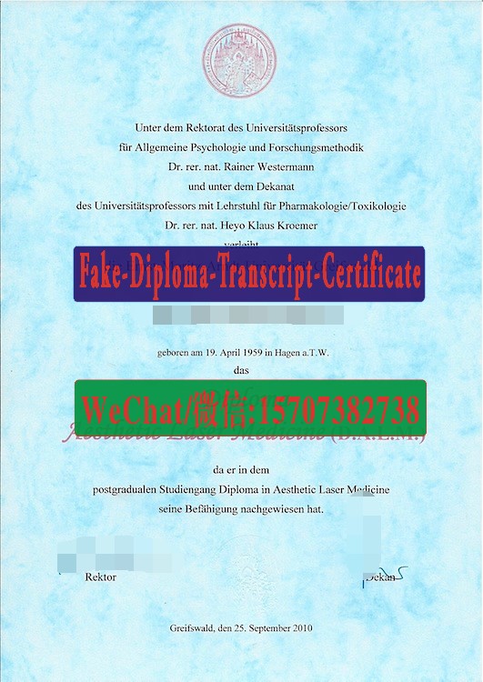 Order Fakes Ernst Moritz Arndt Universitat Greifswald Diploma