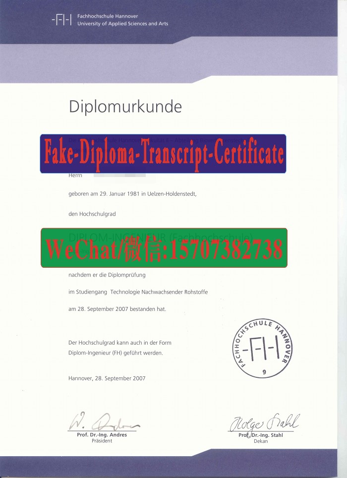 Order Fakes Fachhochschule Hannover Diploma