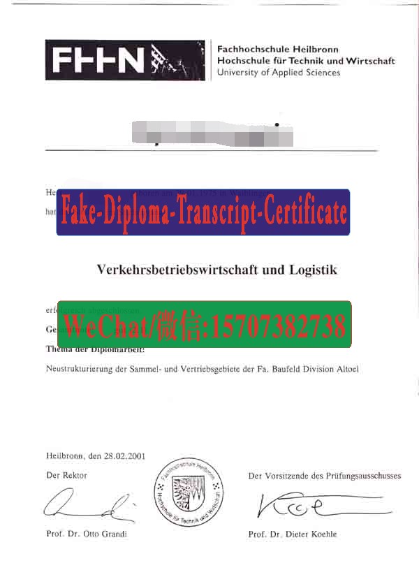 Order Fakes Fachhochschule Heilbronn Diploma