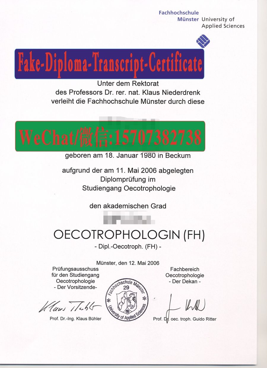 Order Fakes Fachhochschule Münster Diploma