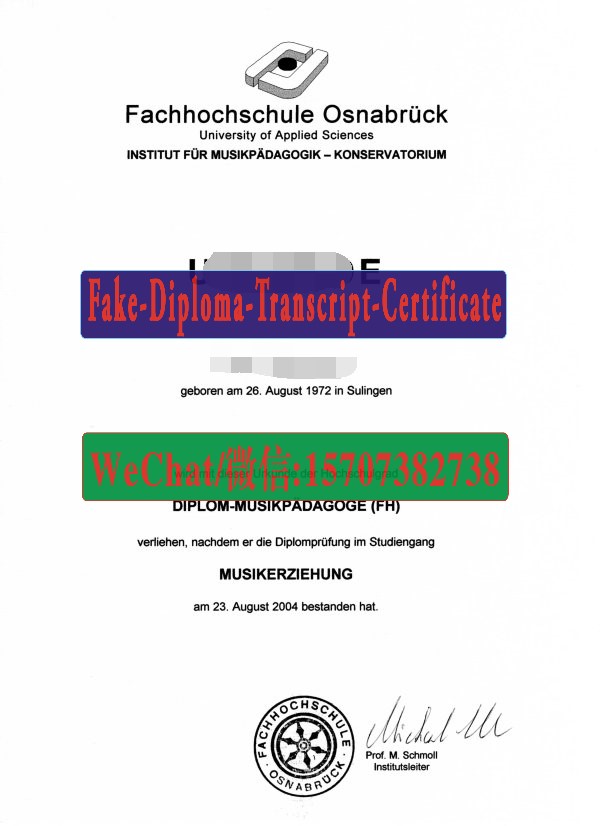 Order Fakes Fachhochschule Osnabrück Diploma