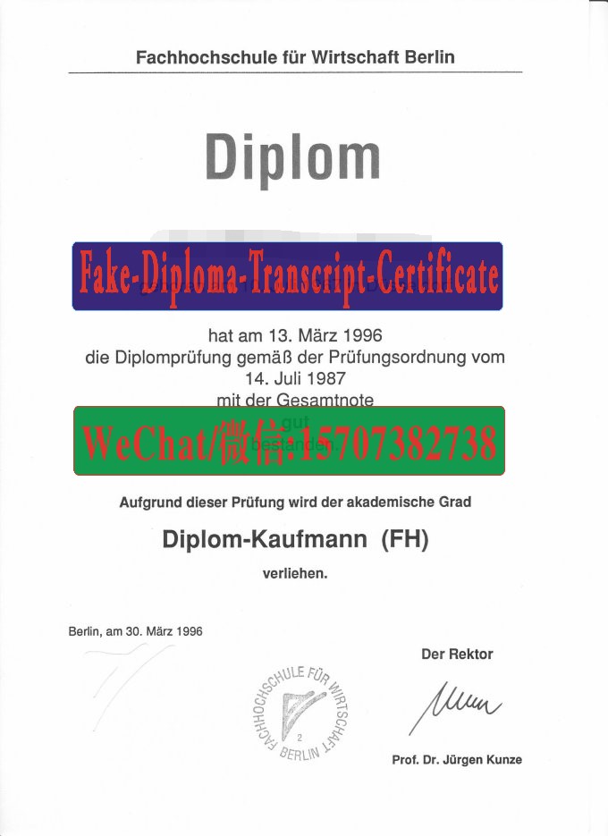 Order Fakes Fachhochschule für Wirtschaft Berlin Diploma