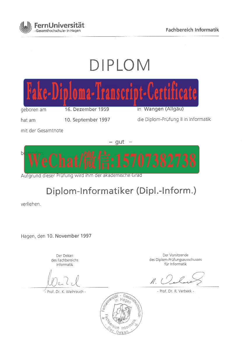 Order Fakes FernUniversitat in Hagen Diploma