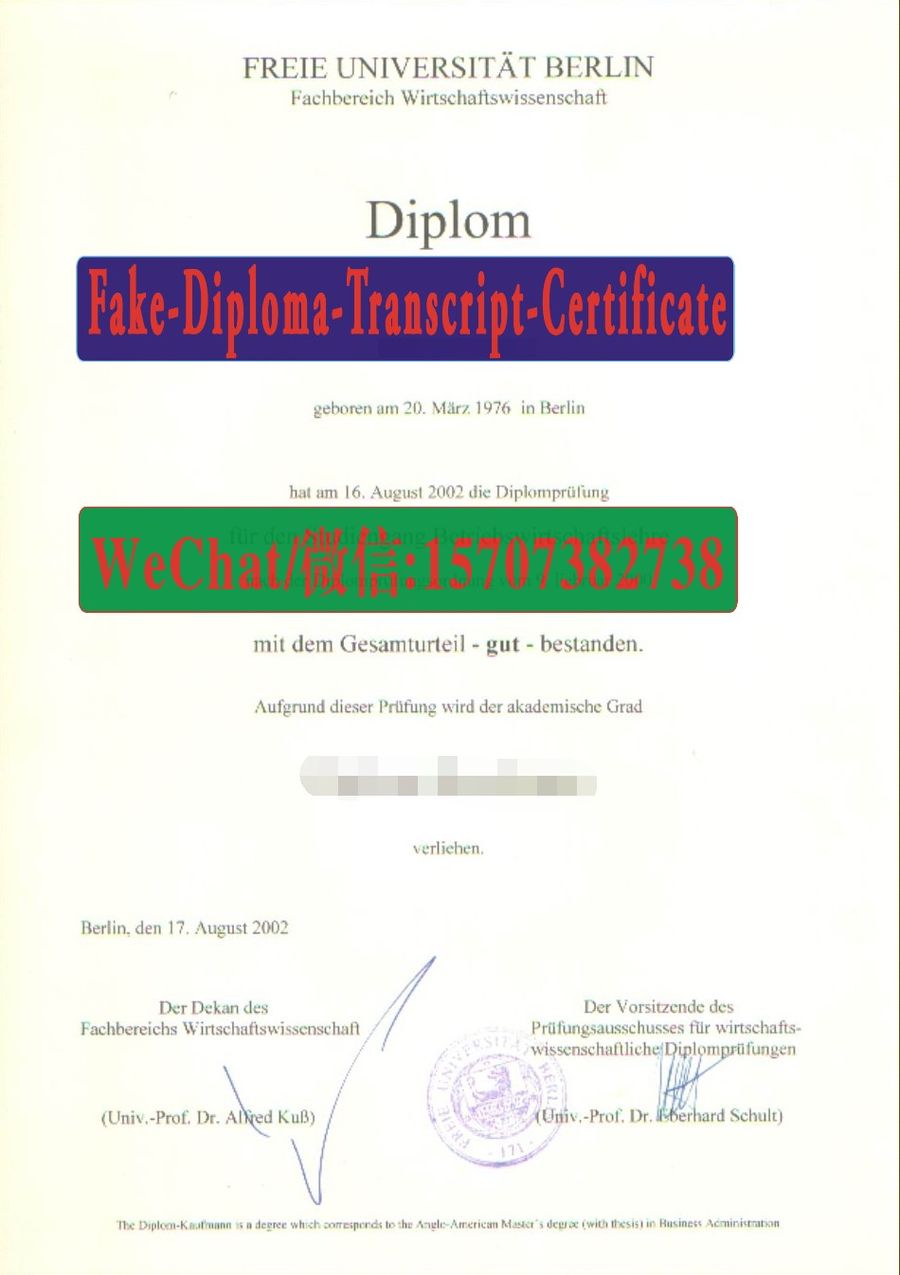 Order Fakes Freie Universitat Berlin Diploma