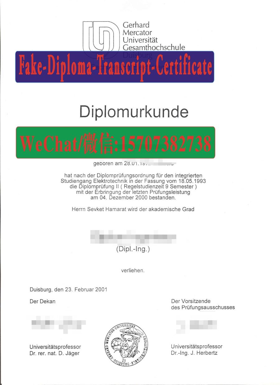 Order Fakes Gerhard Mercator Universitat Diploma