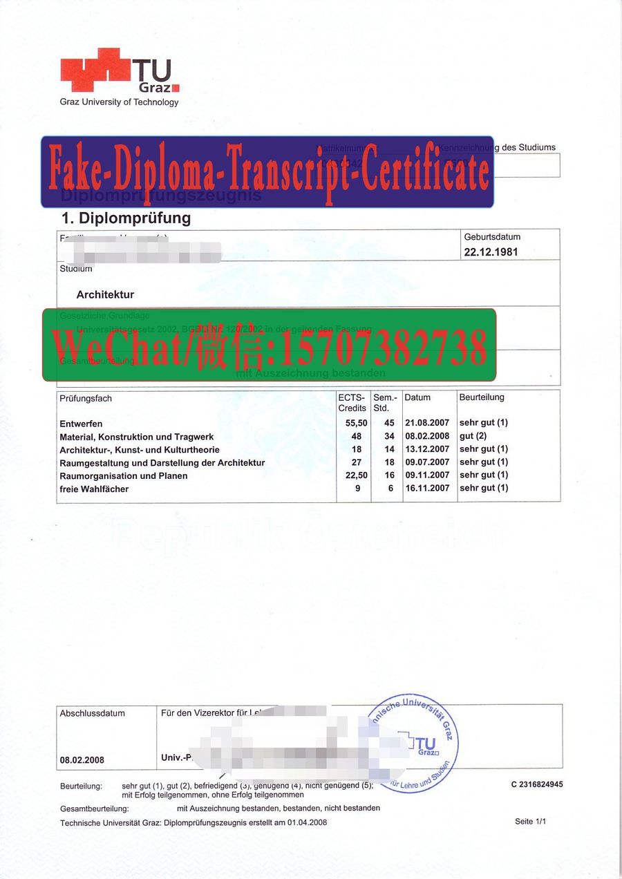 Order Fakes Graz University of Technology Diploma