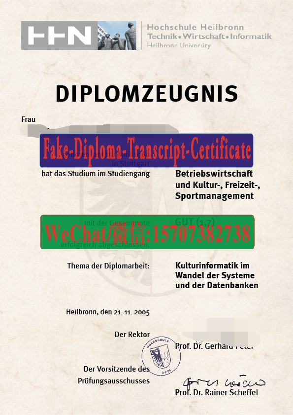 Order Fakes Hochschule Heilbronn Diploma