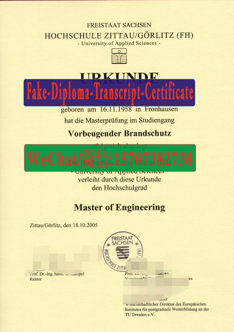 Order Fakes Hochschule ZittauGorlitz (FH) Diploma