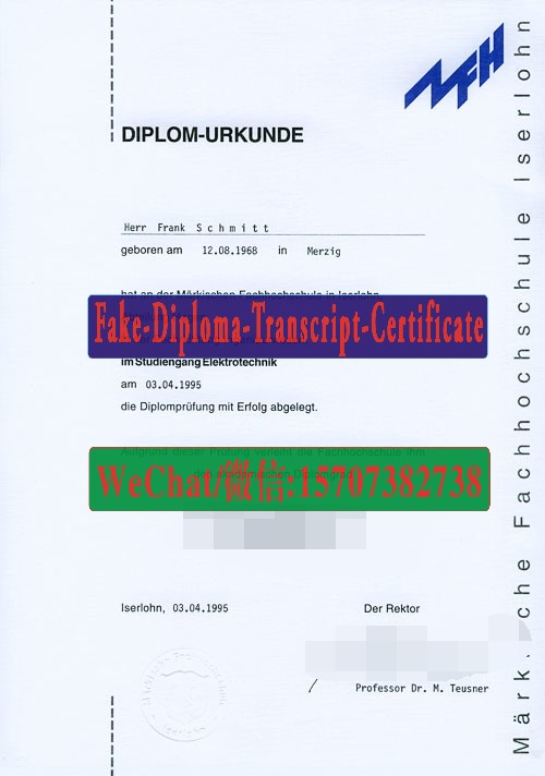 Order Fakes Maerkische Fachhochschule Diploma