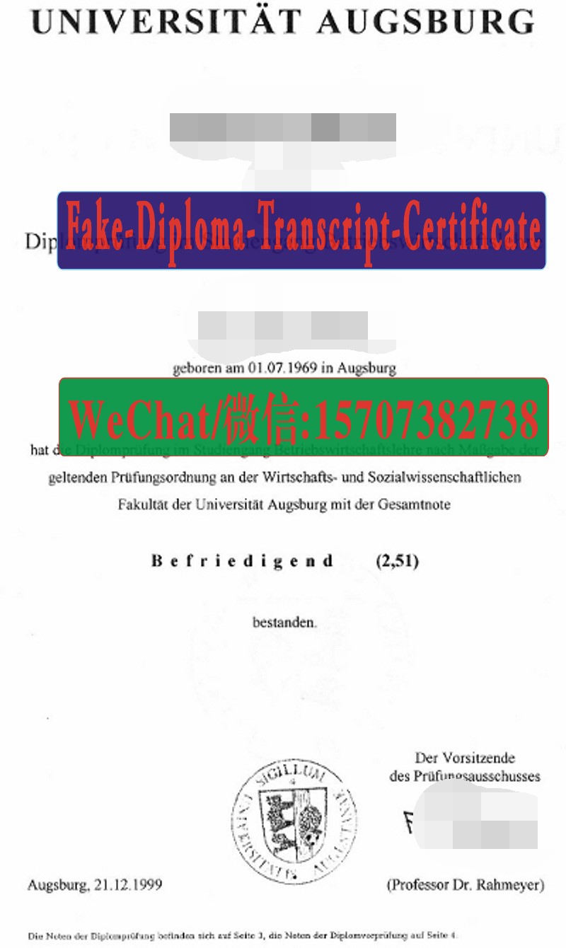 Order Fakes Universitat Augsburg Diploma