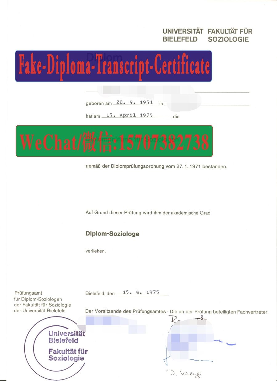 Order Fakes Universitat Bielefeld Diploma