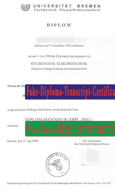 Order Fakes Universitat Bremen Diploma