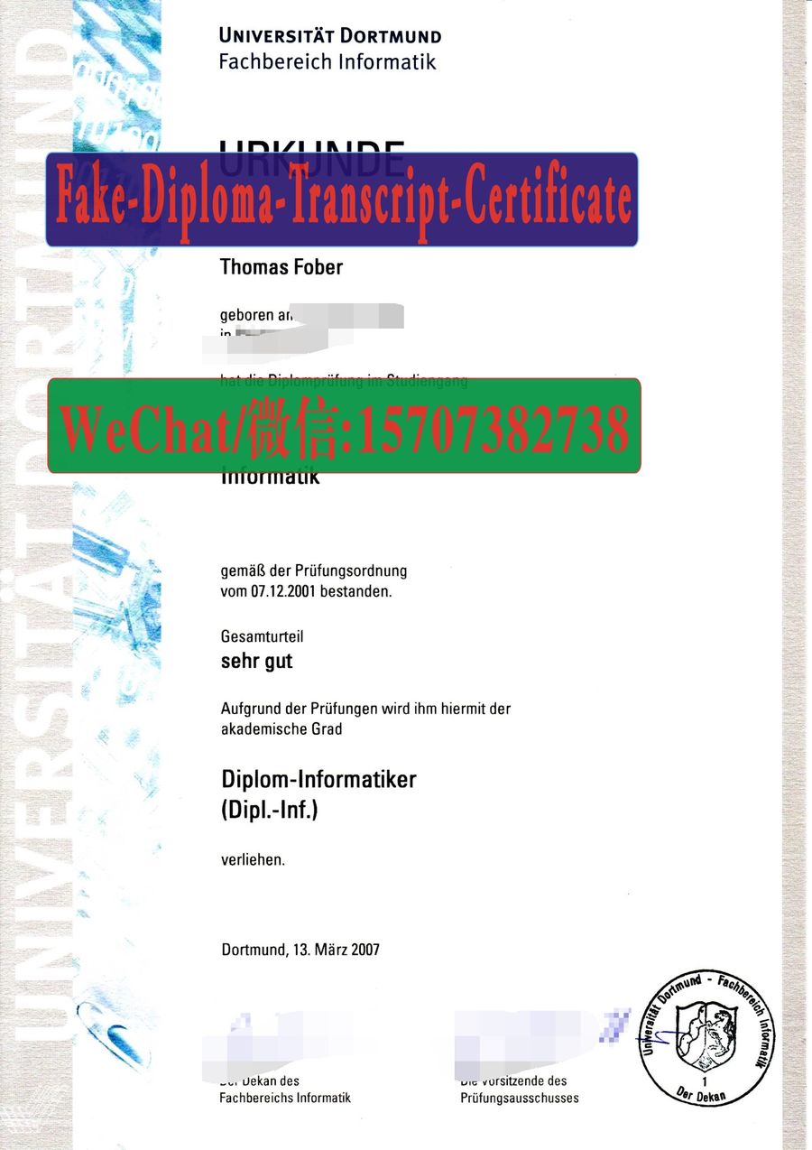 Order Fakes Universitat Dortmund Diploma