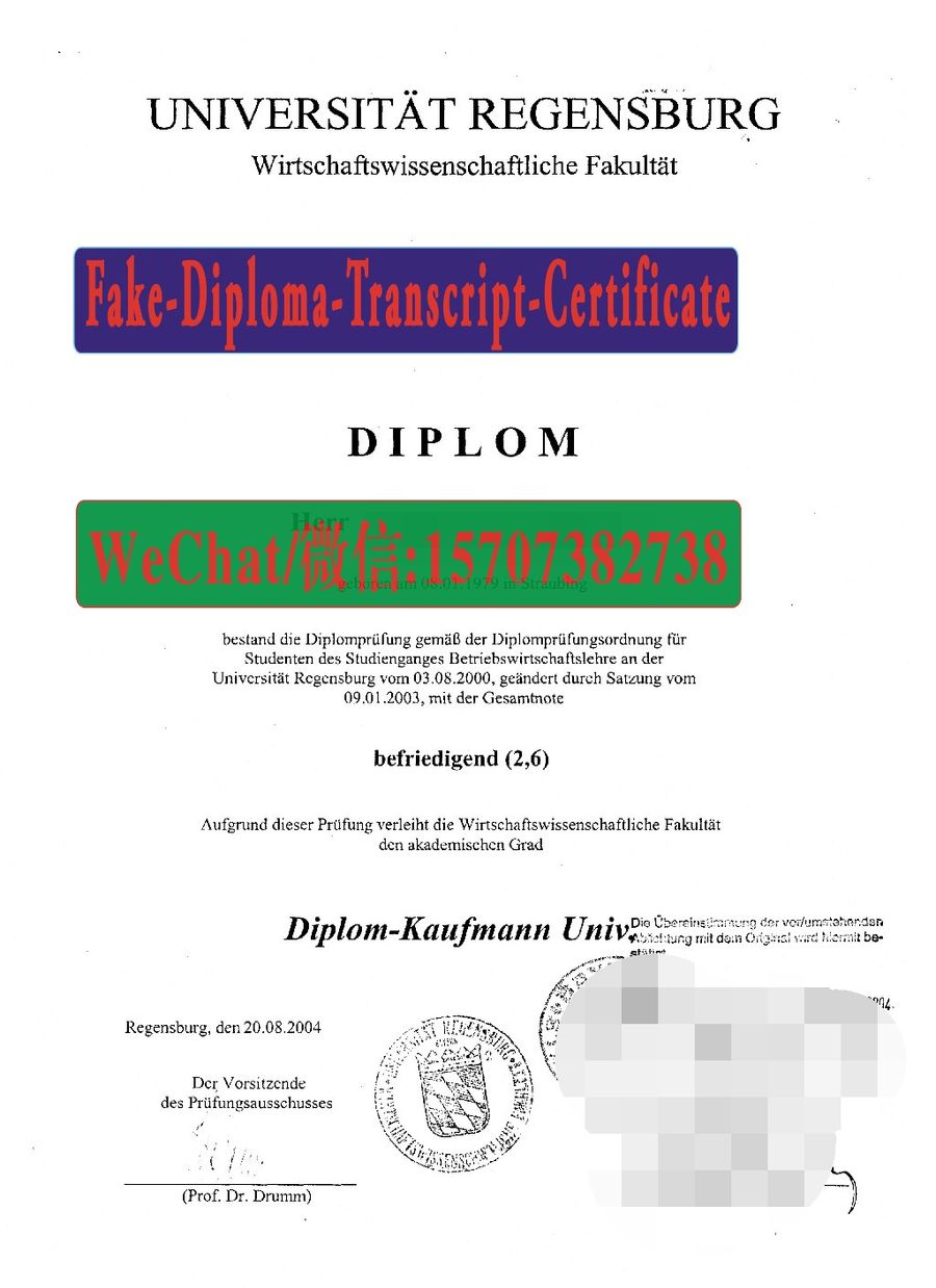 Order Fakes Universitat Regensburg Diploma