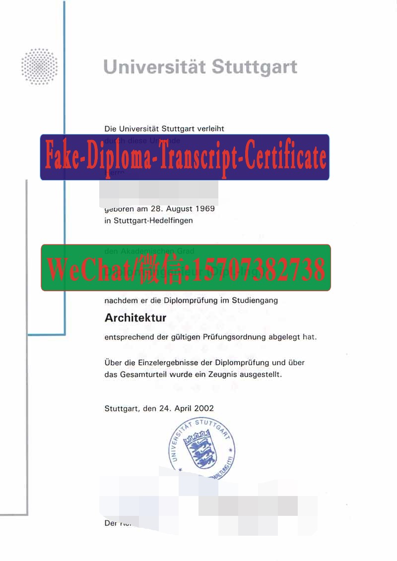 Order Fakes Universitat Stuttgart Diploma