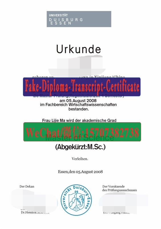 Order Fakes University Duisburg Essen Diploma