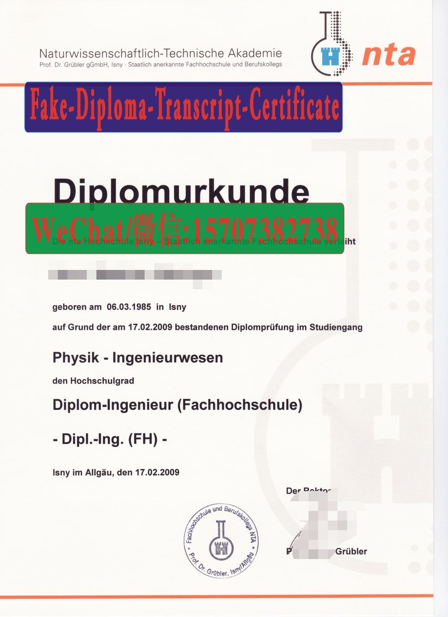 Order Fakes naturwissenschaftlich technische Akademie Diploma