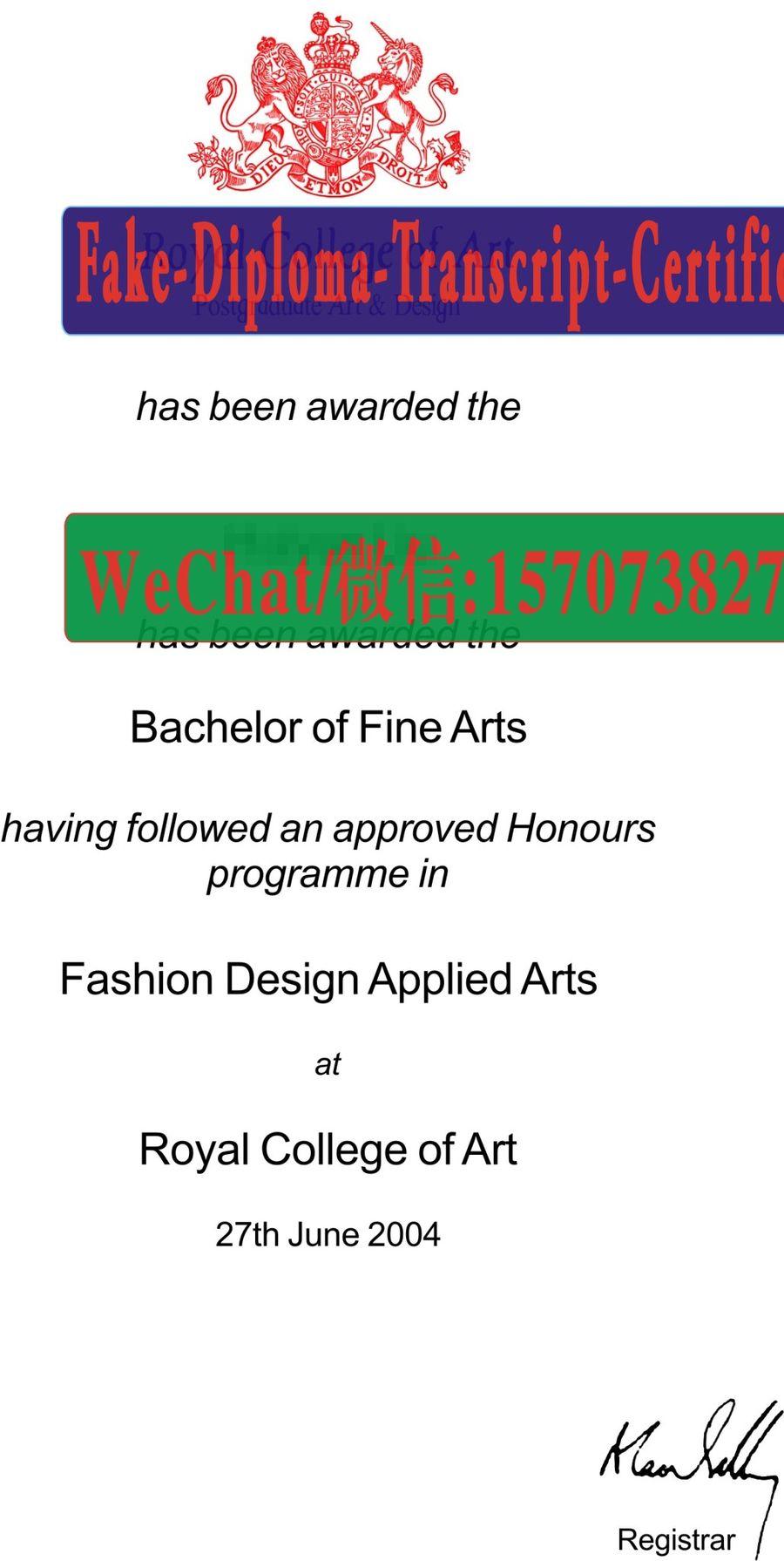 Where to order fake Royal College of Art Diploma