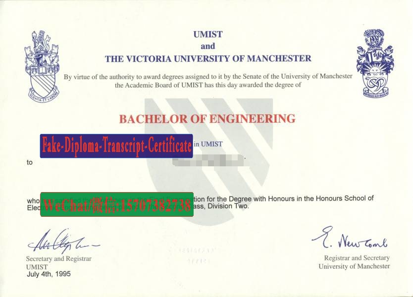 Where to order fake University of Manchester Institute of Science and Technology Diploma