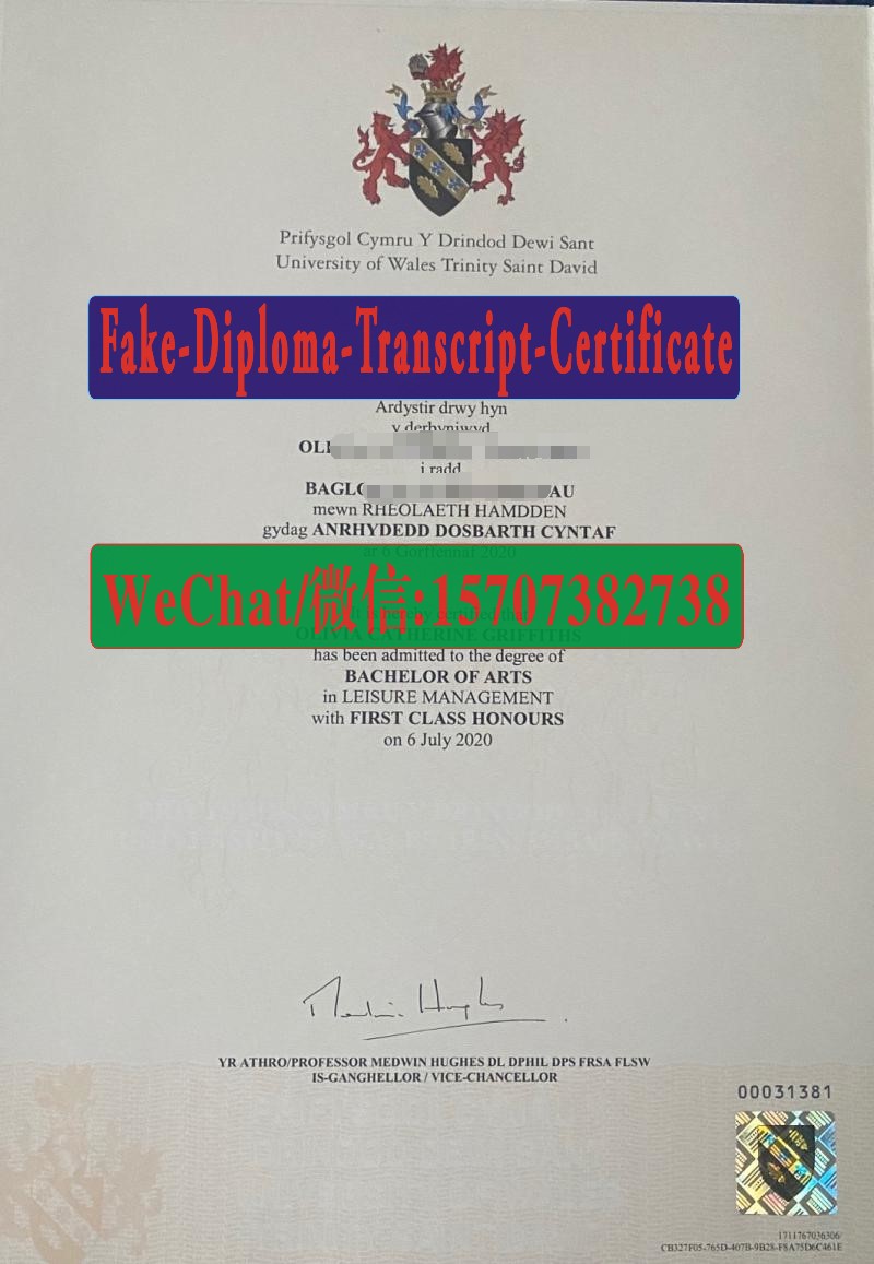 Where to order fake University of Wales Trinity Saint David Diploma